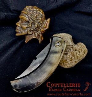 Couteau Corse traditionnel de berger Curnicciolu Fabianu  23052501 – Image 6