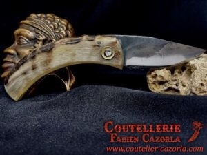 Couteau Corse traditionnel de berger Modèle Fabianu de poche 22052508 – Image 3