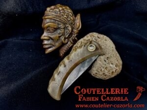 Couteau Corse traditionnel de berger Modèle Fabianu de poche 22052507 – Image 5