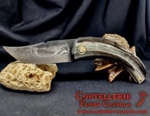 Couteau Corse traditionnel de berger Modèle Cazorla avec Lame Damas 11062502 – Image 2