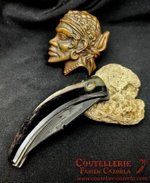 Couteau Corse traditionnel de berger Modèle Cazorla avec Lame Damas 11062502 – Image 6