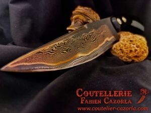 Couteau Fixe Damas Cuivre 05102510S