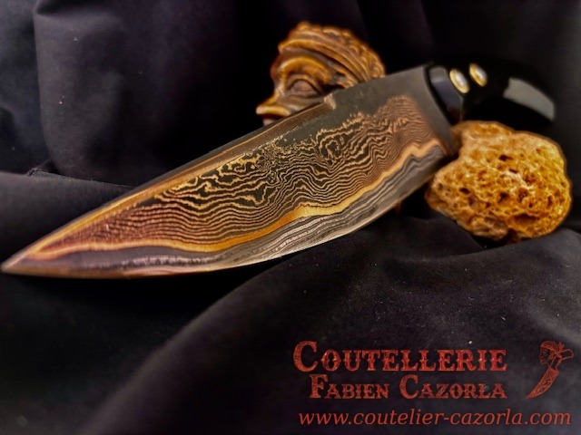 Couteau Fixe Damas Cuivre 05102510S