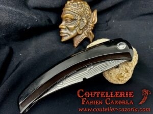 Couteau Corse traditionnel de berger Modèle Cazorla avec Lame Damas Cuivre 11062507 – Image 6