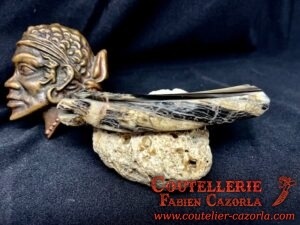 Couteau Corse traditionnel de berger Modèle Cazorla avec Lame Damas 04062502 – Image 4