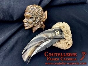 Couteau Corse traditionnel de berger Modèle Cazorla avec Lame Damas 04062502 – Image 6