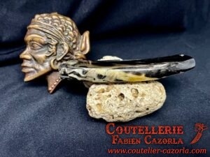 Couteau Corse traditionnel de berger Modèle Cazorla avec Lame Damas  04062501 – Image 4