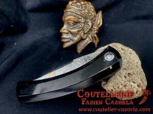 Couteau Corse traditionnel de berger Modèle Labellisé Cazorla avec Lame Damas Oeil d'Orezza  Cuivre 11062504 – Image 5