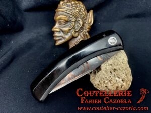 Couteau Corse traditionnel de berger Modèle Labellisé Cazorla avec Lame Damas Oeil d'Orezza  Cuivre 11062504 – Image 6