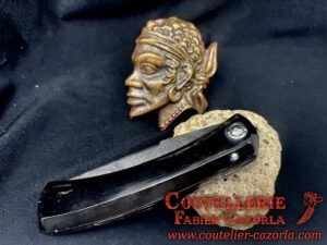 Couteau Corse traditionnel de berger Modèle Labellisé Cazorla avec Lame Damas Oeil d'Orezza  Cuivre 24062511 – Image 6