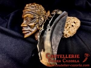 Couteau Corse traditionnel de berger Modèle Cazorla avec Lame Damas 01072503 – Image 6
