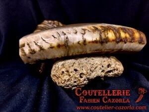 Couteau Corse traditionnel de berger Modèle Cazorla avec Lame Damas Oeil d'Orezza  Nickel 07072504 – Image 4