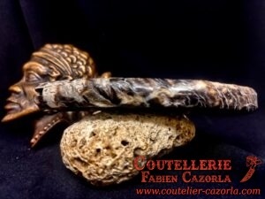 Couteau Corse traditionnel de berger Modèle Cazorla avec Lame Damas Cuivre Nickel 29072509 – Image 4