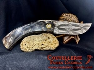 Couteau Corse traditionnel de berger Modèle Cazorla avec Lame Damas Constellation 03102543 – Image 3