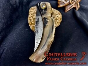 Couteau Corse traditionnel de berger Modèle Cazorla avec Lame Damas 06102538 – Image 6