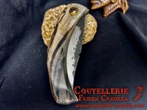 Couteau Corse traditionnel de berger Modèle Cazorla avec Lame Damas 06102538 – Image 5