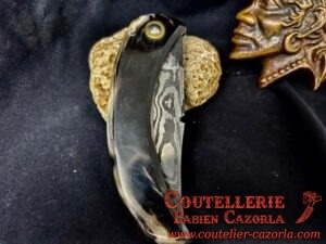 Couteau Corse traditionnel de berger Modèle Cazorla avec Lame Damas 06102539 – Image 6