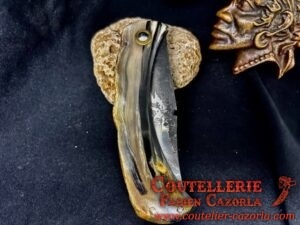 Couteau Corse traditionnel de berger Modèle Cazorla avec Lame Damas 06102540 – Image 5