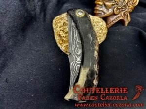Couteau Corse traditionnel de berger Modèle Cazorla avec Lame Damas 06102544 – Image 5