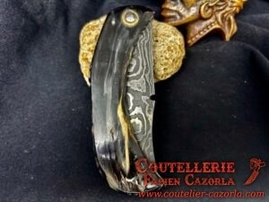 Couteau Corse traditionnel de berger Modèle Cazorla avec Lame Damas 06102544 – Image 6