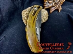 Couteau Corse traditionnel de berger Modèle Cazorla avec Lame Damas 06102545 – Image 6