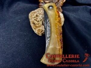 Couteau Corse traditionnel de berger Modèle Cazorla avec Lame Damas 06102546 – Image 5
