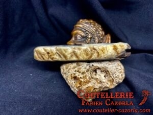 Couteau Corse traditionnel de berger Modèle Cazorla avec Lame Damas 06102547 – Image 4