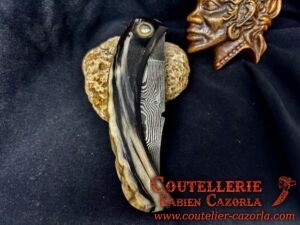 Couteau Corse traditionnel de berger Modèle Cazorla avec Lame Damas 06102547 – Image 6
