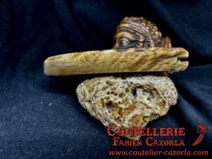 Couteau Corse traditionnel de berger Modèle Cazorla avec Lame Damas 06102549 – Image 4