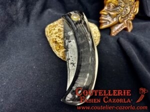 Couteau Corse traditionnel de berger Modèle Cazorla avec Lame Damas 06102550 – Image 5