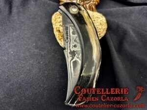 Couteau Corse traditionnel de berger Modèle Cazorla avec Lame Damas 06102554 – Image 5