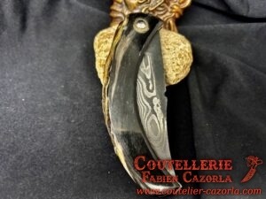 Couteau Corse traditionnel de berger Modèle Cazorla avec Lame Damas 06102554 – Image 6