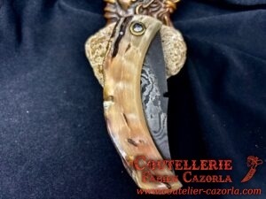 Couteau Corse traditionnel de berger Modèle Cazorla avec Lame Damas 06102556 – Image 6