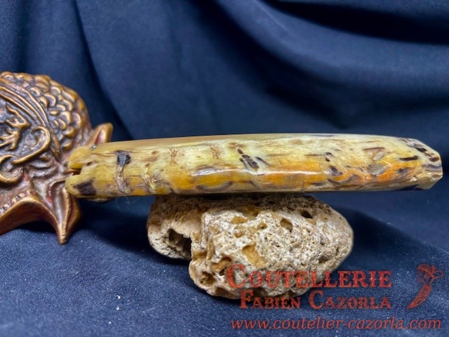 Couteau Corse traditionnel de berger Modèle Cazorla avec Lame Damas Cuivre Nickel 08112505 – Image 6