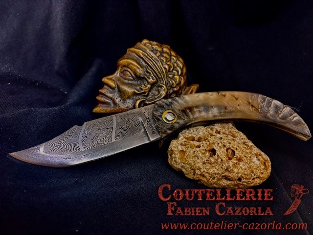 Couteau Labélisé avec Lame Damas Mosaïque 12122506S – Image 2