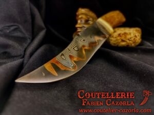 Couteau Fixe Damas Cuivre 23012606S