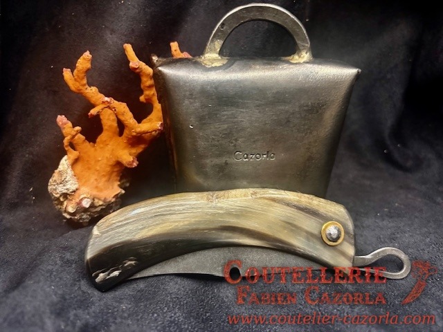 Couteau de berger Corse traditionnel Curnicciolu Fabianu grand modèle Piémontais 17062602 – Image 4