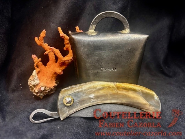 Couteau de berger Corse traditionnel Curnicciolu Fabianu grand modèle Piémontais 17062602 – Image 5
