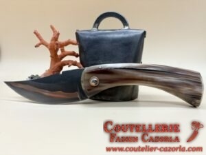 Couteau d'art Modèle Cazorla avec Lame Damas Cuivre Nickel pliant 04072606