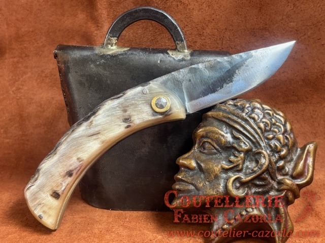 Couteau de berger Corse traditionnel Curnicciolu Fabianu petit modèle 01082609 – Image 3
