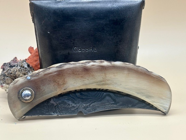 Couteau Corse traditionnel de berger Modèle Cazorla avec Lame Damas 26062622 – Image 4